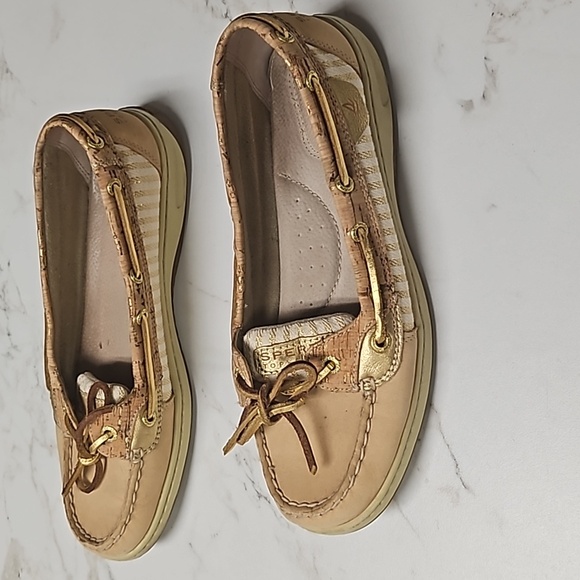 Sperry Top-Sider Gold and Tan Boat Loafer Women's Size 9 - Picture 5 of 8